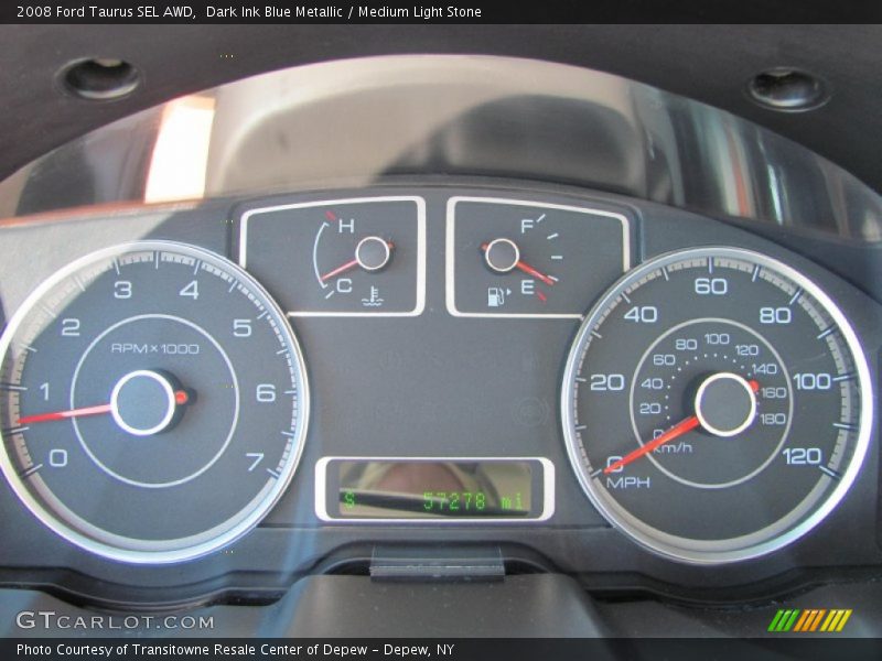 Dark Ink Blue Metallic / Medium Light Stone 2008 Ford Taurus SEL AWD