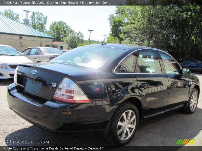 Dark Ink Blue Metallic / Medium Light Stone 2008 Ford Taurus SEL AWD