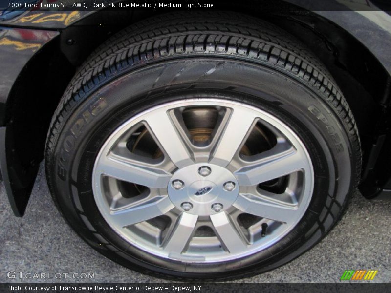 Dark Ink Blue Metallic / Medium Light Stone 2008 Ford Taurus SEL AWD
