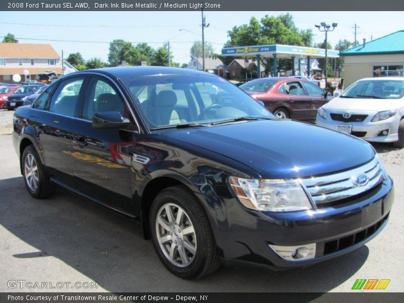 Dark Ink Blue Metallic / Medium Light Stone 2008 Ford Taurus SEL AWD