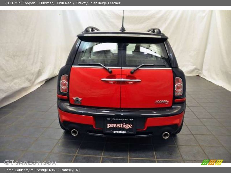 Chili Red / Gravity Polar Beige Leather 2011 Mini Cooper S Clubman