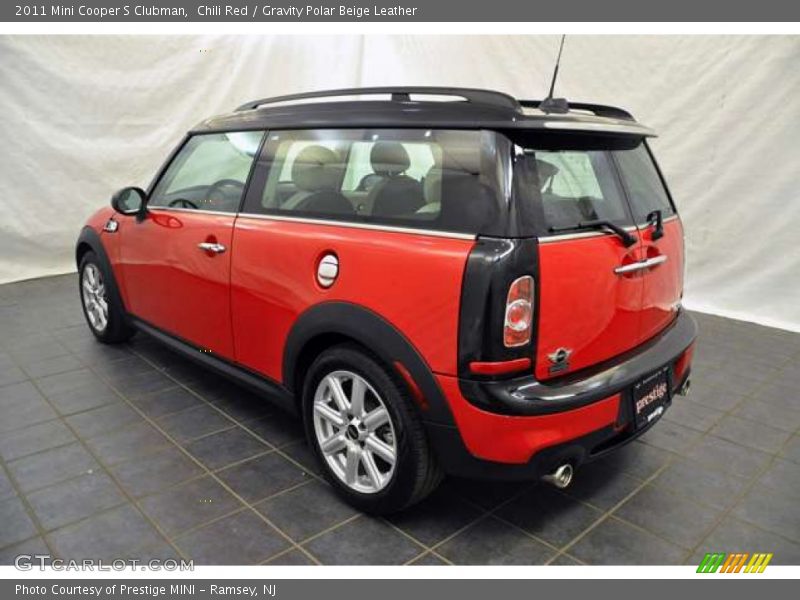 Chili Red / Gravity Polar Beige Leather 2011 Mini Cooper S Clubman