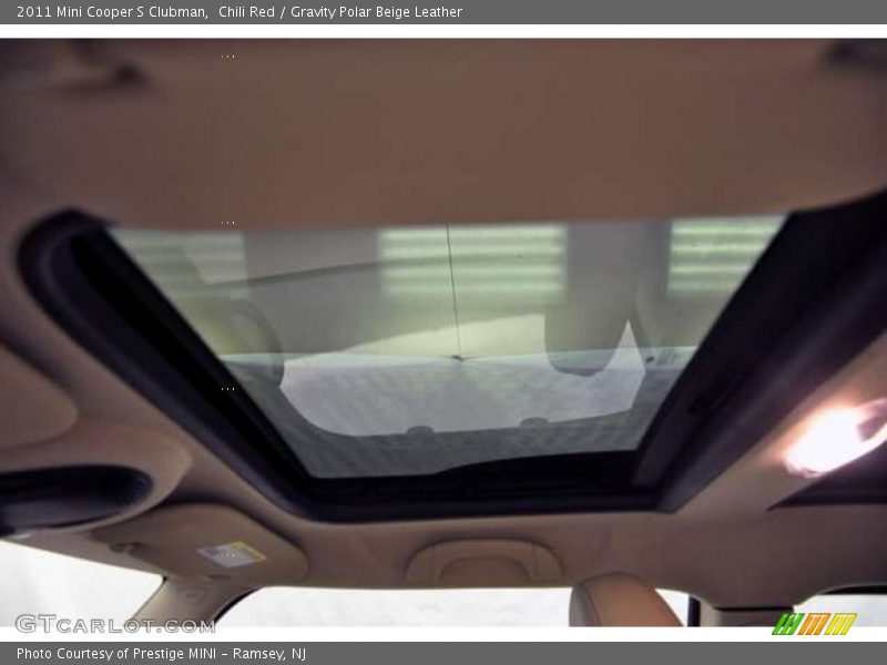 Chili Red / Gravity Polar Beige Leather 2011 Mini Cooper S Clubman
