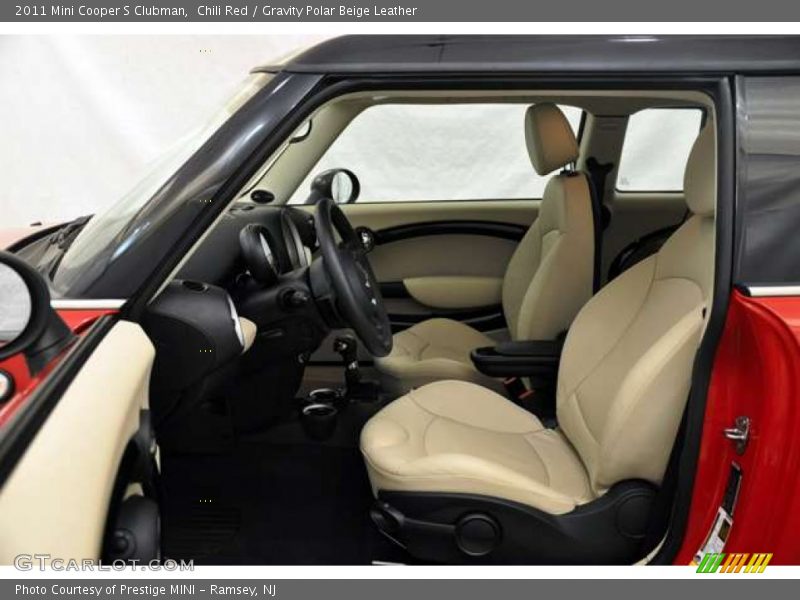Chili Red / Gravity Polar Beige Leather 2011 Mini Cooper S Clubman