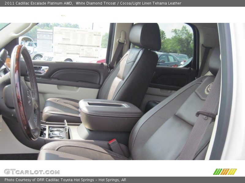  2011 Escalade Platinum AWD Cocoa/Light Linen Tehama Leather Interior