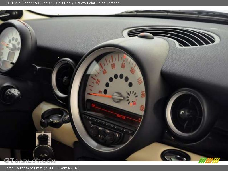 Chili Red / Gravity Polar Beige Leather 2011 Mini Cooper S Clubman