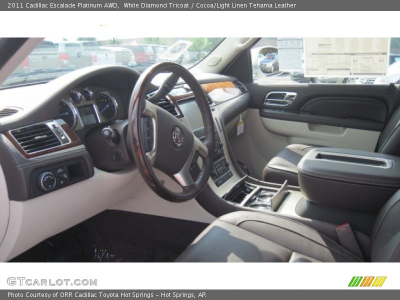  2011 Escalade Platinum AWD Cocoa/Light Linen Tehama Leather Interior