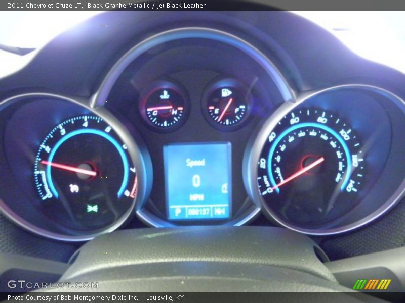 Black Granite Metallic / Jet Black Leather 2011 Chevrolet Cruze LT