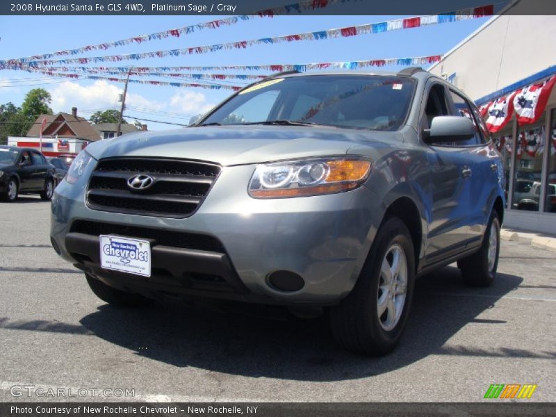 Platinum Sage / Gray 2008 Hyundai Santa Fe GLS 4WD