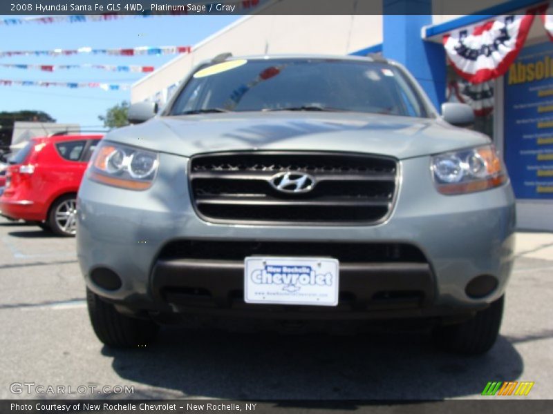 Platinum Sage / Gray 2008 Hyundai Santa Fe GLS 4WD
