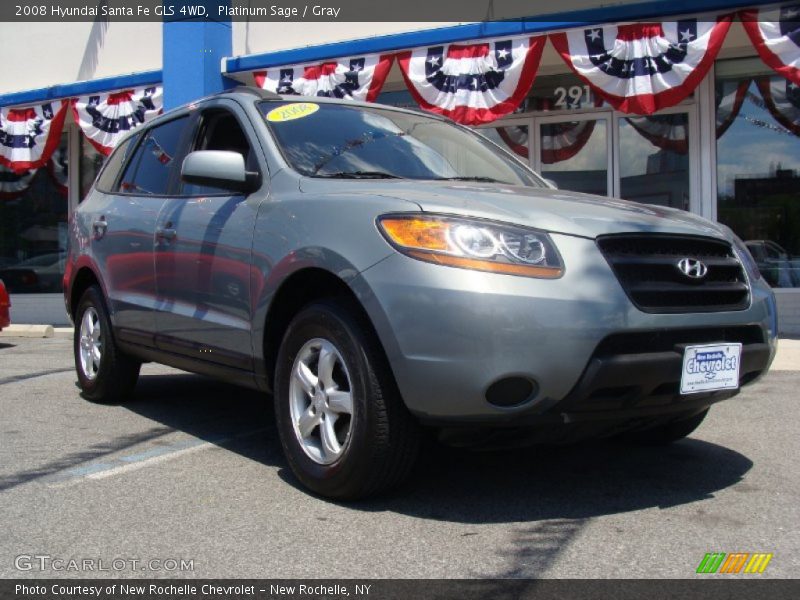 Platinum Sage / Gray 2008 Hyundai Santa Fe GLS 4WD
