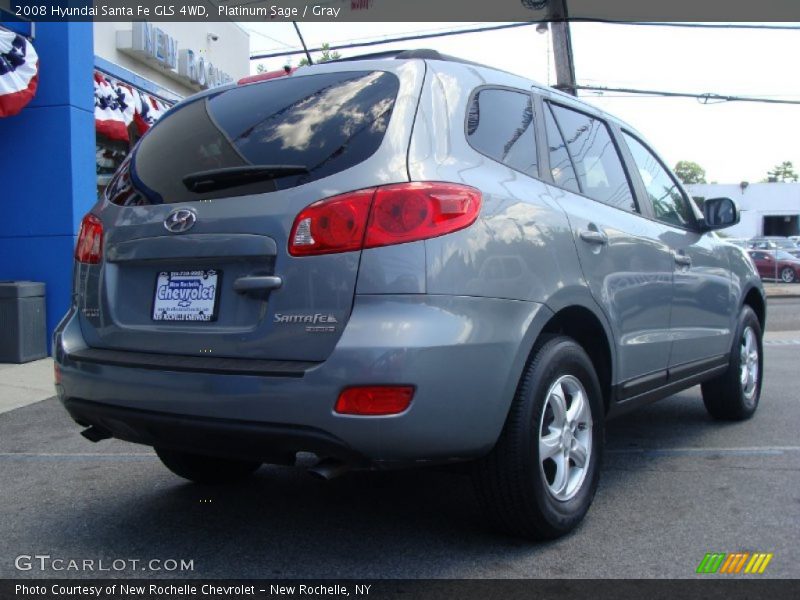 Platinum Sage / Gray 2008 Hyundai Santa Fe GLS 4WD