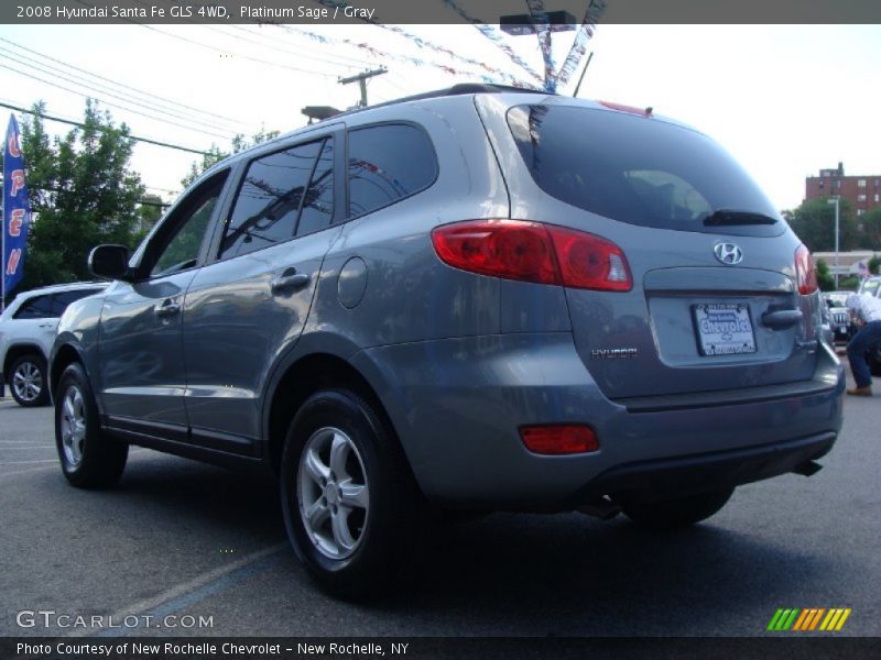 Platinum Sage / Gray 2008 Hyundai Santa Fe GLS 4WD