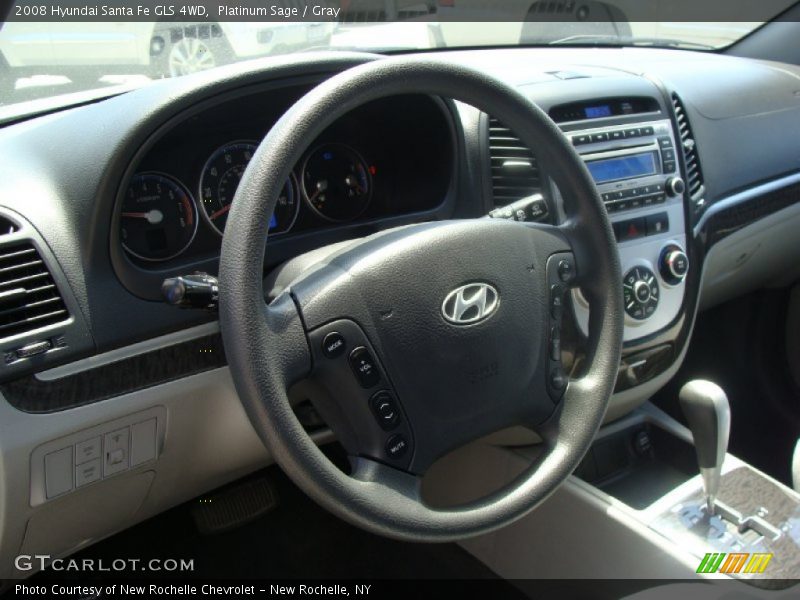 Platinum Sage / Gray 2008 Hyundai Santa Fe GLS 4WD