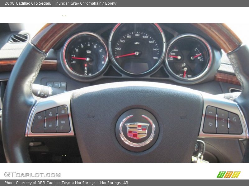 Thunder Gray Chromaflair / Ebony 2008 Cadillac CTS Sedan