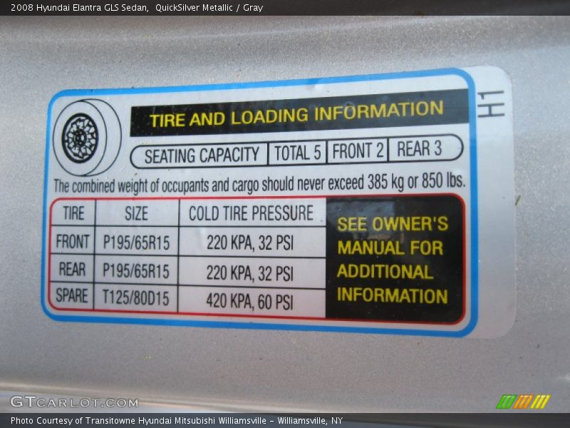 QuickSilver Metallic / Gray 2008 Hyundai Elantra GLS Sedan