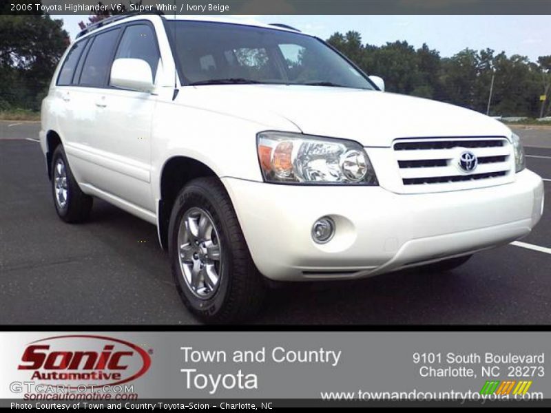 Super White / Ivory Beige 2006 Toyota Highlander V6