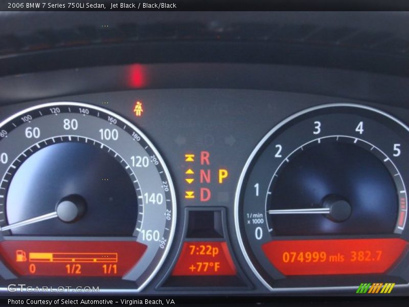 Jet Black / Black/Black 2006 BMW 7 Series 750Li Sedan