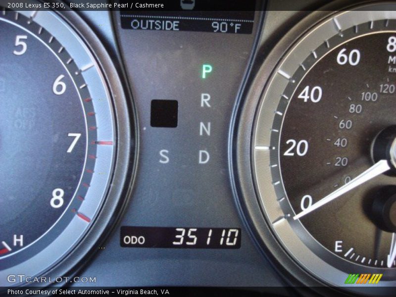Black Sapphire Pearl / Cashmere 2008 Lexus ES 350