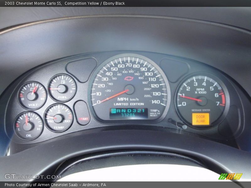 Competition Yellow / Ebony Black 2003 Chevrolet Monte Carlo SS