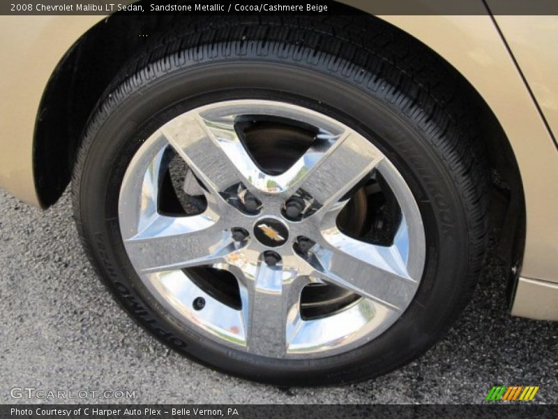 Sandstone Metallic / Cocoa/Cashmere Beige 2008 Chevrolet Malibu LT Sedan