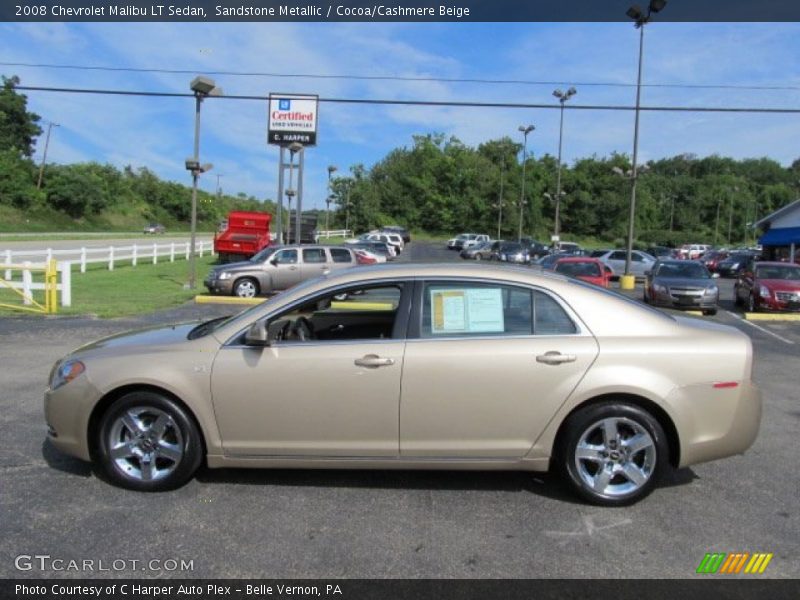 Sandstone Metallic / Cocoa/Cashmere Beige 2008 Chevrolet Malibu LT Sedan