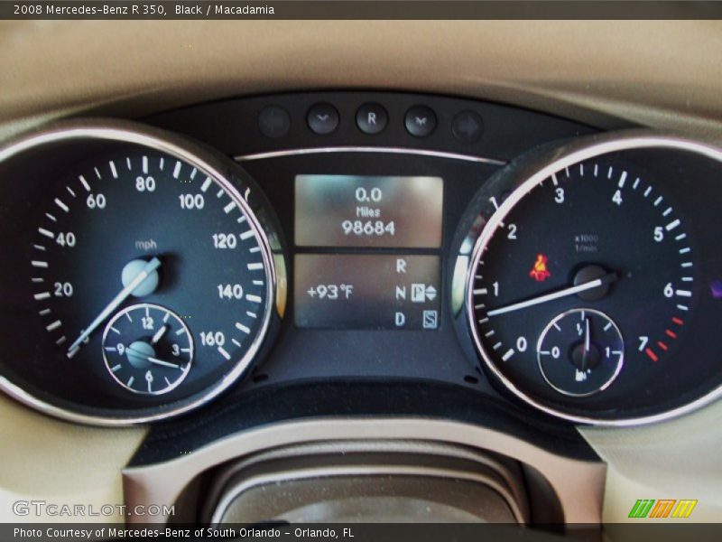 Black / Macadamia 2008 Mercedes-Benz R 350