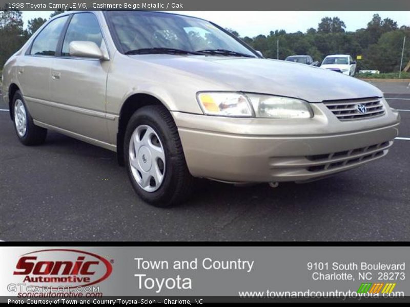 Cashmere Beige Metallic / Oak 1998 Toyota Camry LE V6