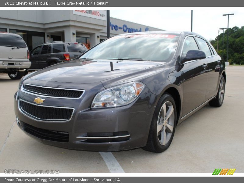 Taupe Gray Metallic / Titanium 2011 Chevrolet Malibu LT
