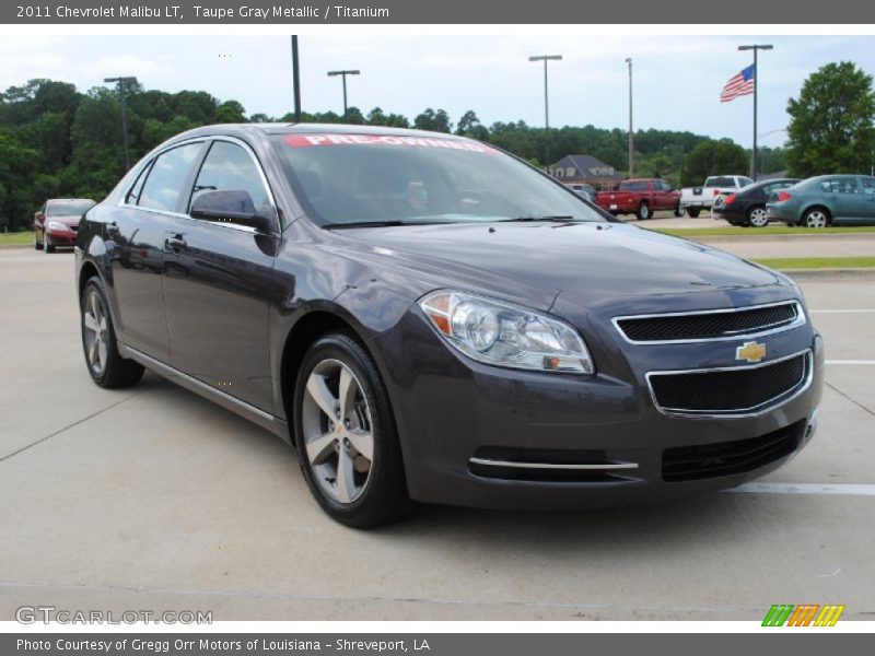 Taupe Gray Metallic / Titanium 2011 Chevrolet Malibu LT