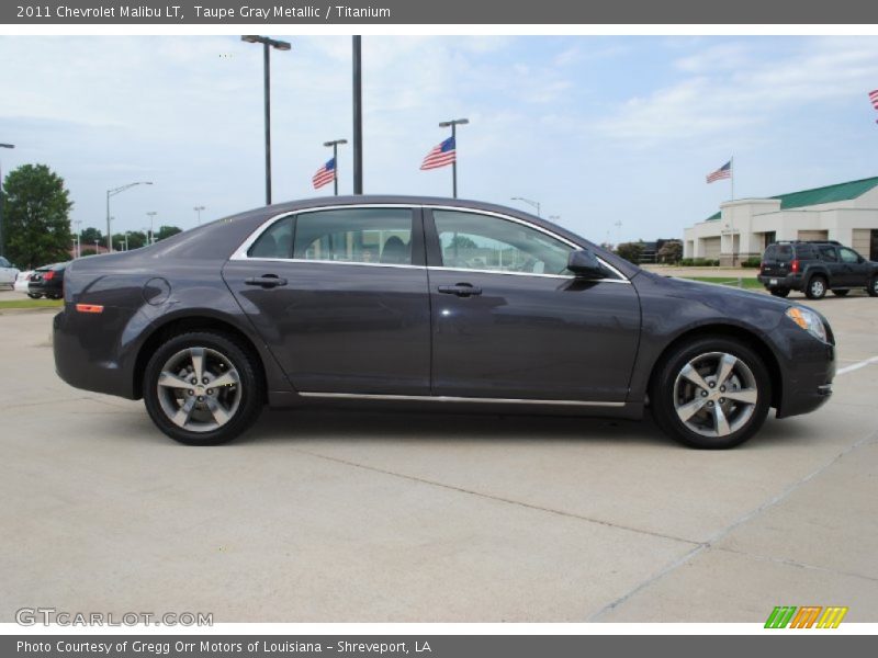 Taupe Gray Metallic / Titanium 2011 Chevrolet Malibu LT