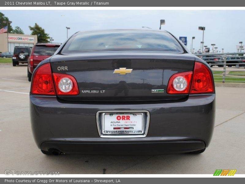 Taupe Gray Metallic / Titanium 2011 Chevrolet Malibu LT
