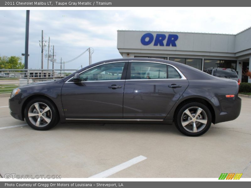 Taupe Gray Metallic / Titanium 2011 Chevrolet Malibu LT