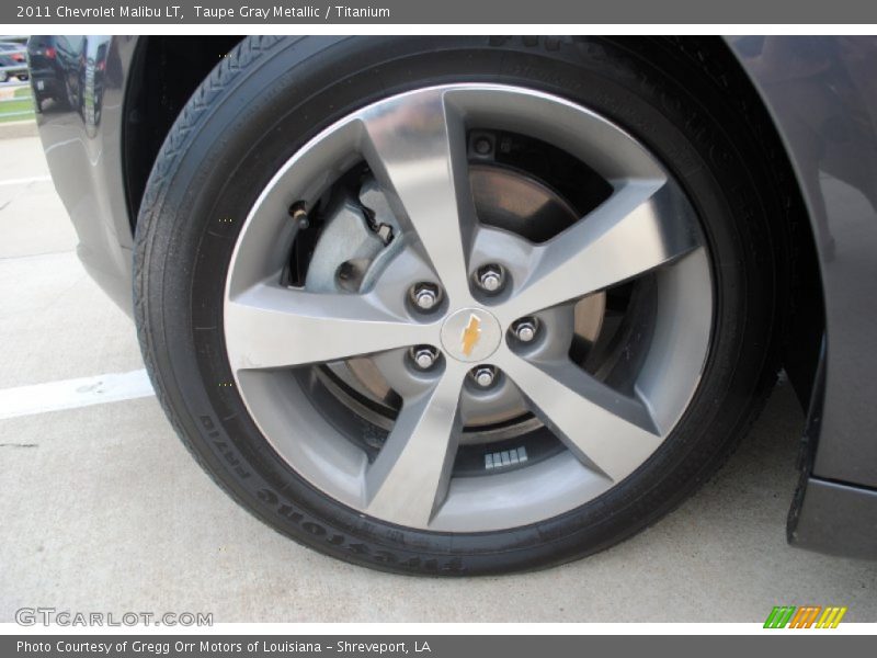 Taupe Gray Metallic / Titanium 2011 Chevrolet Malibu LT