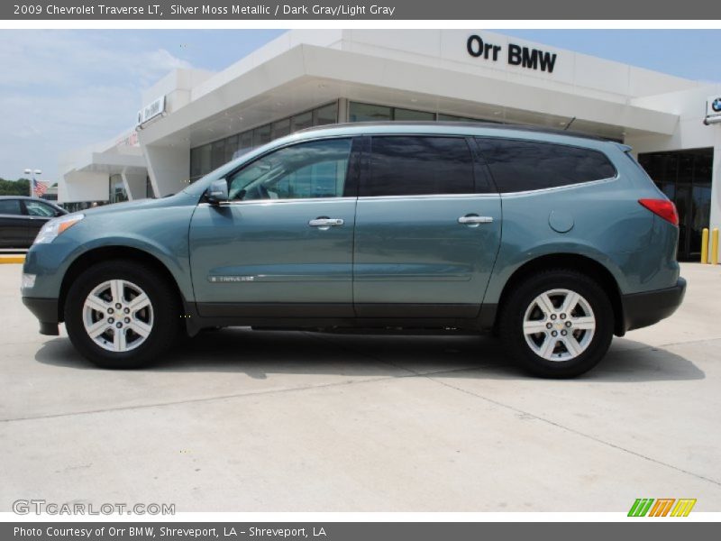 Silver Moss Metallic / Dark Gray/Light Gray 2009 Chevrolet Traverse LT