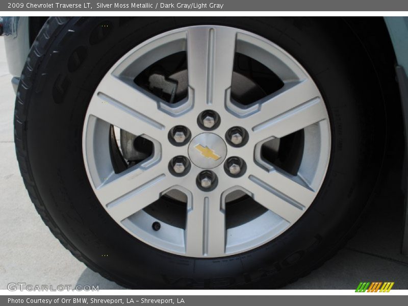 Silver Moss Metallic / Dark Gray/Light Gray 2009 Chevrolet Traverse LT