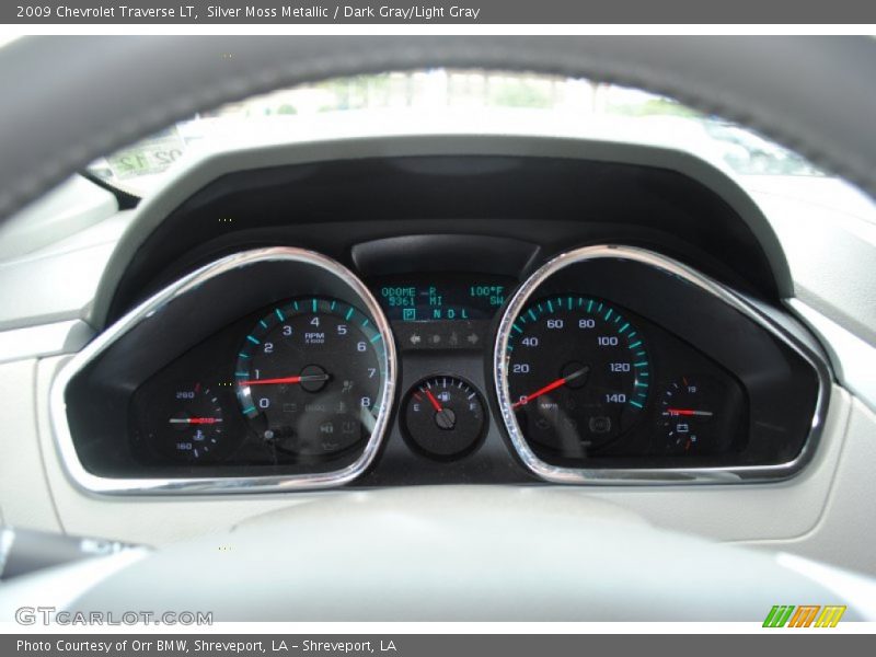 Silver Moss Metallic / Dark Gray/Light Gray 2009 Chevrolet Traverse LT