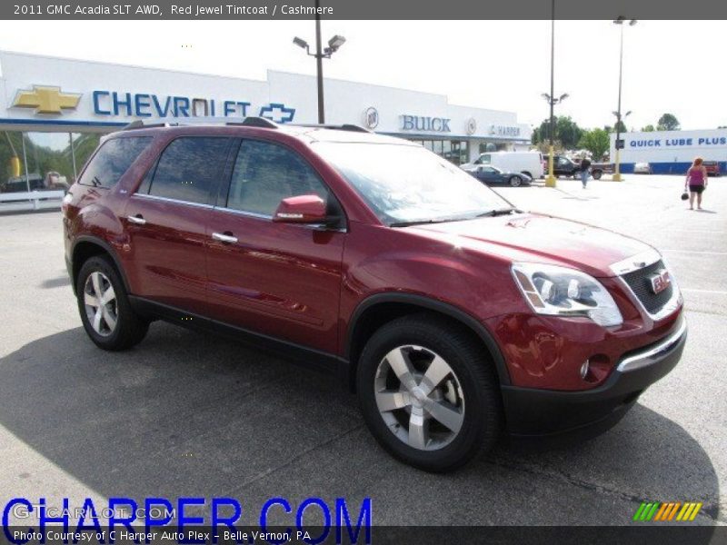 Red Jewel Tintcoat / Cashmere 2011 GMC Acadia SLT AWD