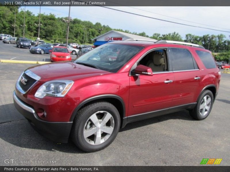 Red Jewel Tintcoat / Cashmere 2011 GMC Acadia SLT AWD