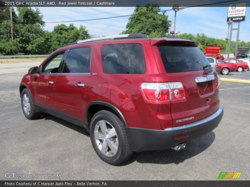 Red Jewel Tintcoat / Cashmere 2011 GMC Acadia SLT AWD