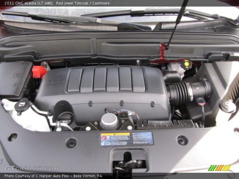 Red Jewel Tintcoat / Cashmere 2011 GMC Acadia SLT AWD