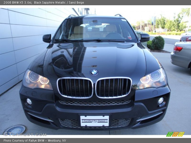 Black Sapphire Metallic / Sand Beige 2008 BMW X5 3.0si
