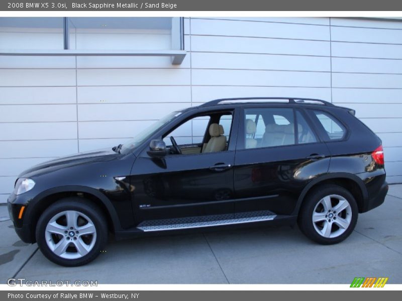 Black Sapphire Metallic / Sand Beige 2008 BMW X5 3.0si