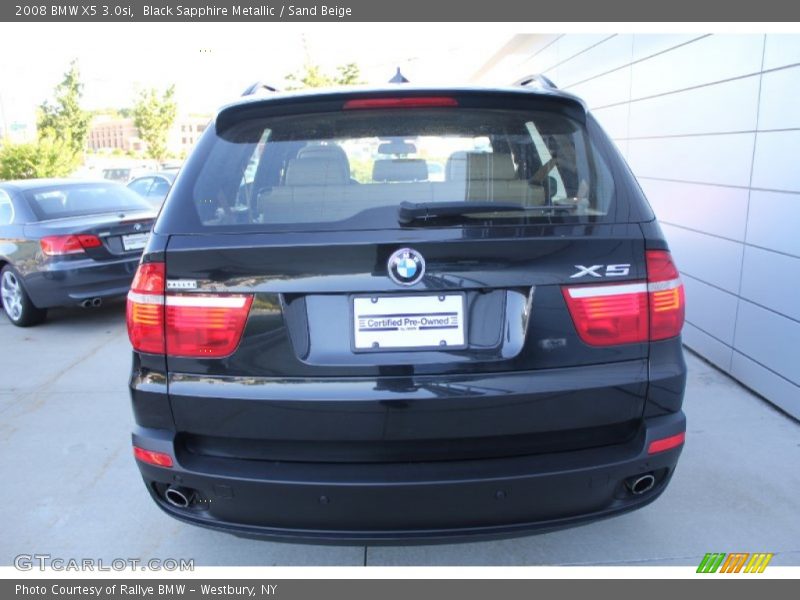 Black Sapphire Metallic / Sand Beige 2008 BMW X5 3.0si