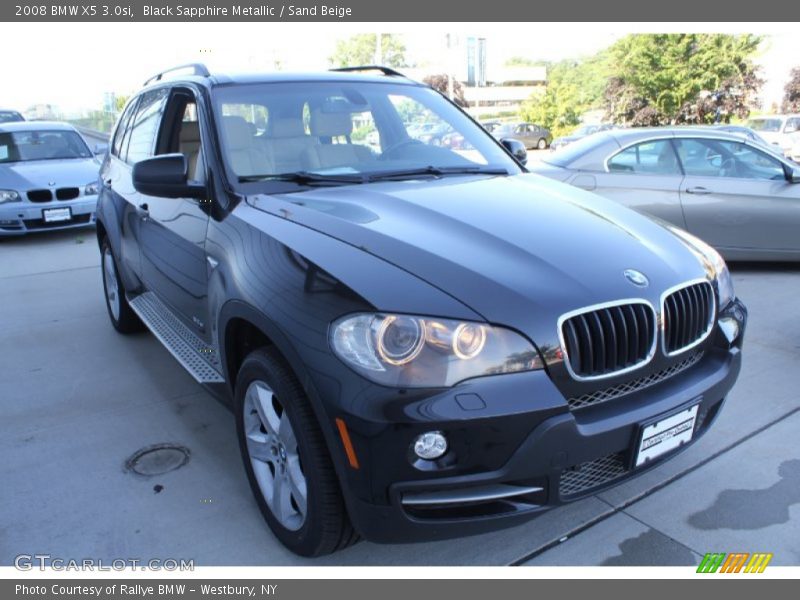 Black Sapphire Metallic / Sand Beige 2008 BMW X5 3.0si