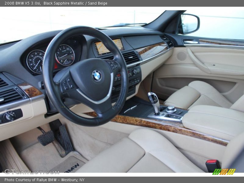 Black Sapphire Metallic / Sand Beige 2008 BMW X5 3.0si