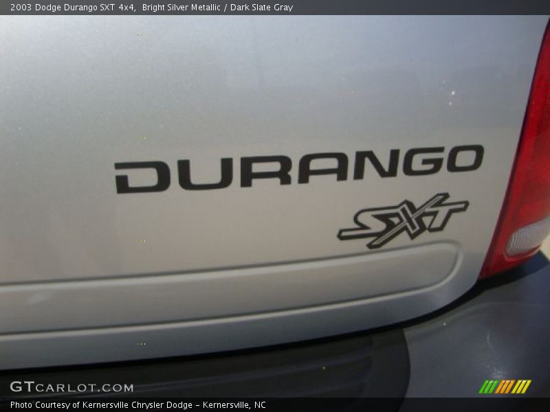 Bright Silver Metallic / Dark Slate Gray 2003 Dodge Durango SXT 4x4