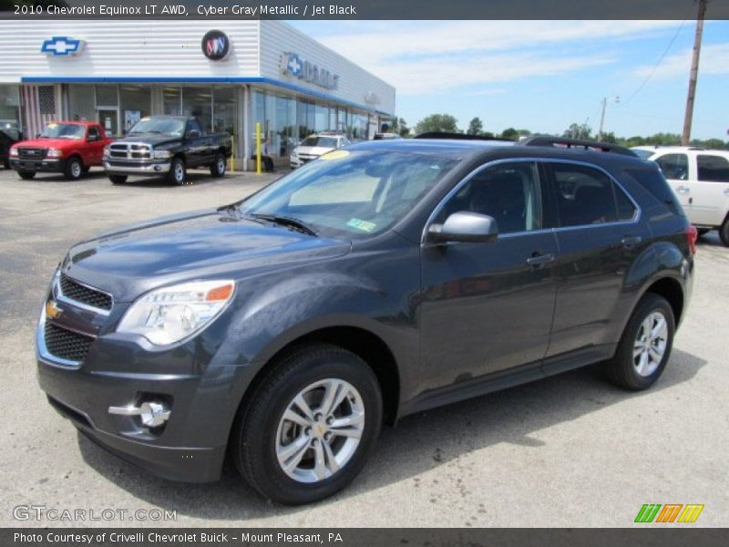 Cyber Gray Metallic / Jet Black 2010 Chevrolet Equinox LT AWD