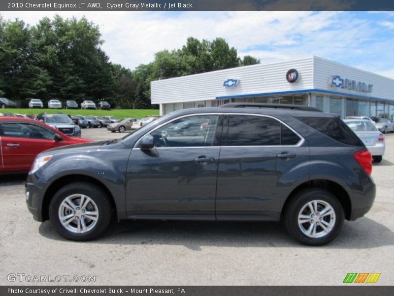 Cyber Gray Metallic / Jet Black 2010 Chevrolet Equinox LT AWD