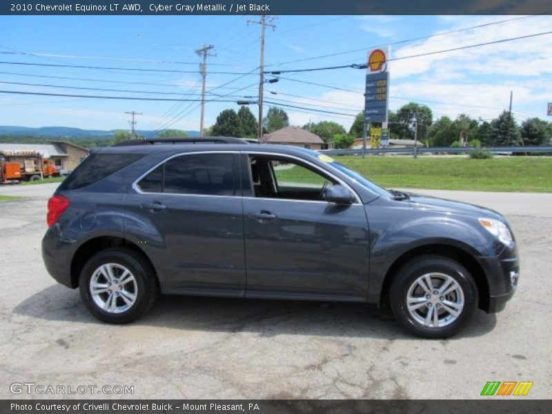 Cyber Gray Metallic / Jet Black 2010 Chevrolet Equinox LT AWD